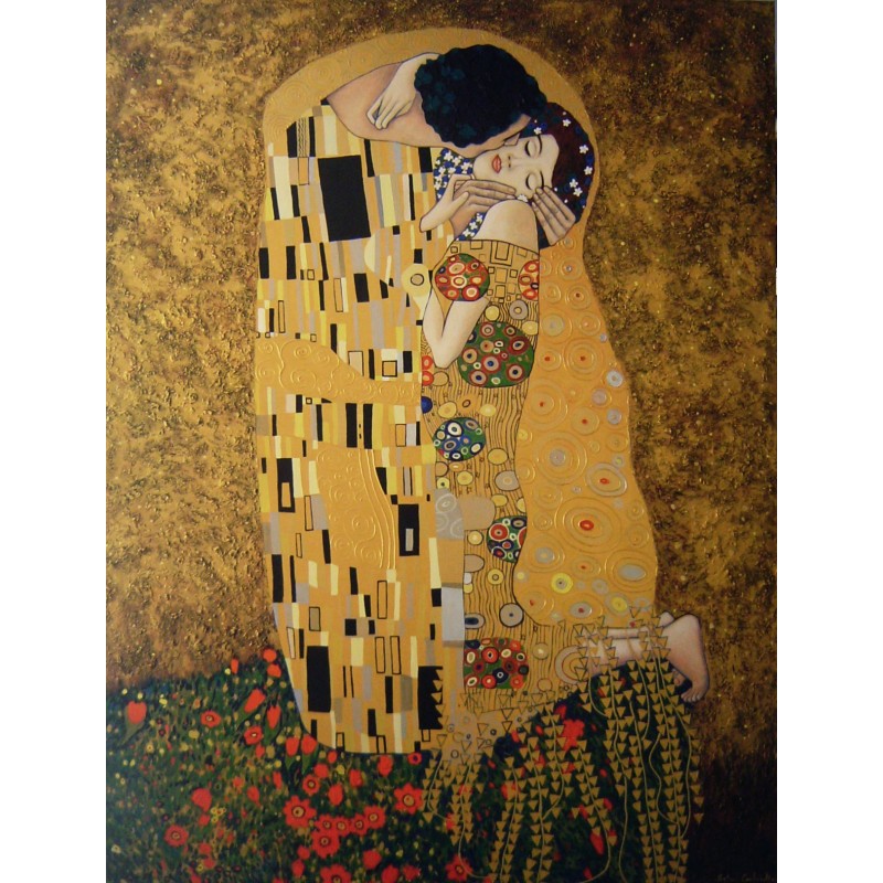 Arte moderno-Arte Modernista - El Beso - Klimt-decoración pared-Cuadros famosos-venta online